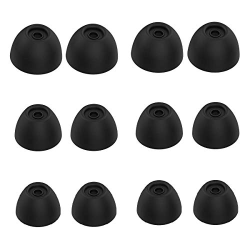 JNSA Replacement Ear Tips Compatible with Galaxy Buds 2 / Galaxy Buds Plus and Galaxy Buds [ NOT Compatible with Buds Pro],S M L 3 Size 6 Pairs, Black BT6PB