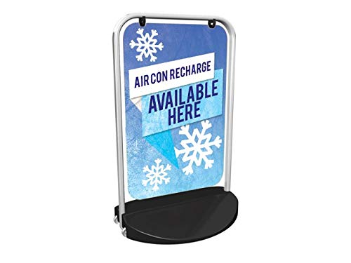 Air Con Recharge Swinger 3000 Pavement Sign MEGA Listing Outdoor Street Advertising Display…