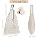 Sightor Crochet Tote Bag, Mesh Beach Bag Knit Summer Hobo Bag Vacation Boho Tote Bag for Women (Beige)