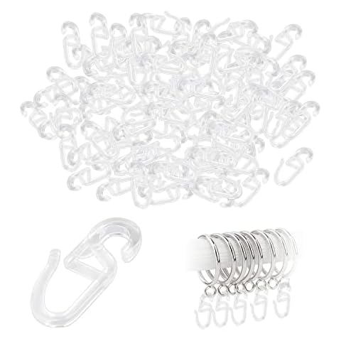 Transparent Plastic Curtain Hooks by MUEEAD Cover