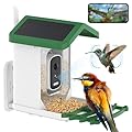 Bird Feeder with Camera with AI Identify Birds Species Solar Panel, Smart Bird House with Cam, 4K Live View, Instant Arrival Alerts with 32GB SD Card