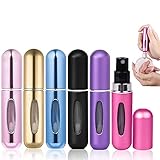 【Materiale Sicuro】: Mini bottiglie spray flacone dimensioni da viaggio sono realizzato in alluminio guscio metallico, non facile da rompere, resistente, riutilizzabile e non facile da perdita. I tubi interni trasparenti consentono di vedere chiaramente il volume del profumo.