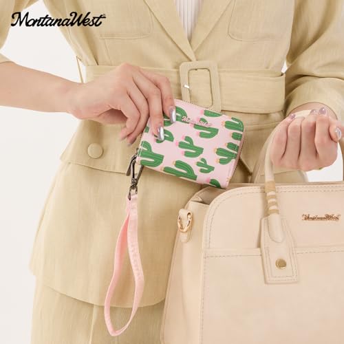 Image of Montana West Wallet for Women Cactus Print Wristlet Wallet with Rfid Blocking Lining Minimalist Lightweight & Easy to Carry