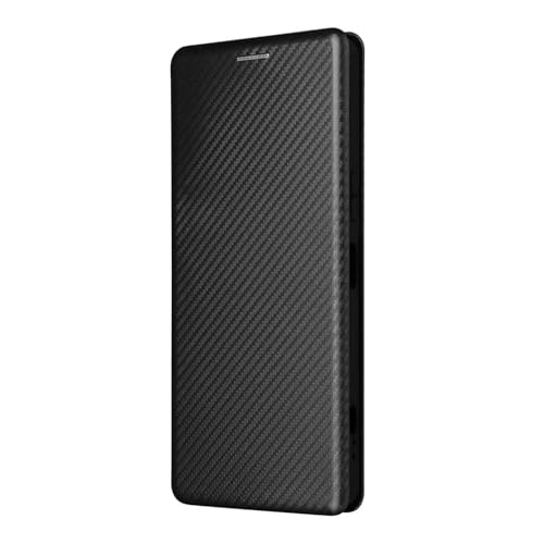 KOOLRIVER�EFor Xperia 1 VIII �P�[�X �蒠�^ �J�o�[ �J�[�{���� PU���U�[ �X�g���b�v�t�� �蒠�^PU���U�[�P�[�X �X�^���h�@�\ �J�[�h���[ For �G�N�X�y���A1(�u���b�N)