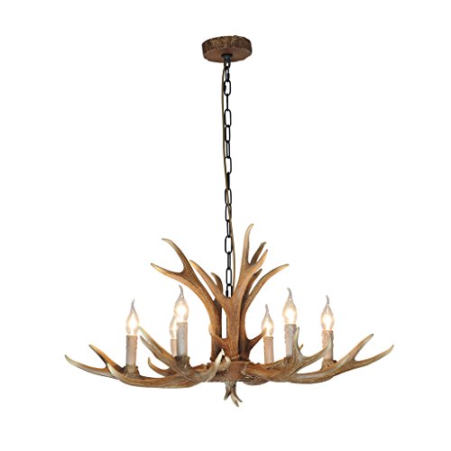 Antlers vintage Style resina 6 candelabros de luz, lámparas de asta de...