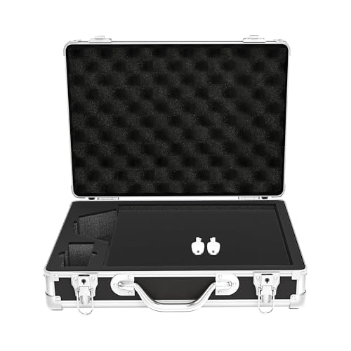 lohepon Starlink Mini Case, High-grade aluminum suitcase Travel Case for Mini Starlink with Molded Foam for Mini Accessories, Lockable Storage Case Black
