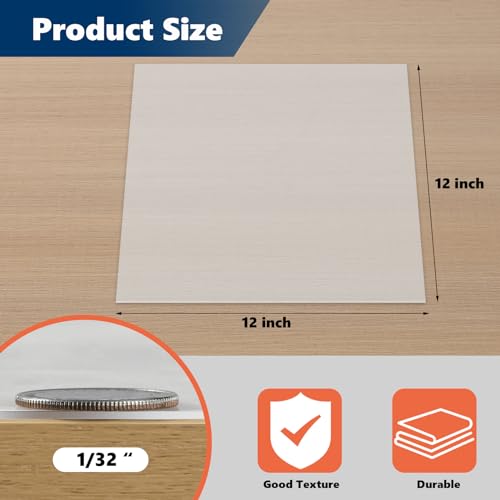 Image of WochiTV Translucent Silicone Rubber Sheet, 12 inch Wide x 1 /32 inch Thick x 12 inch Long Heat Resistant Thin Rubber Mat for DIY Gaskets Material, Pads, Sealing, Cushion, Microwave Oven Protection