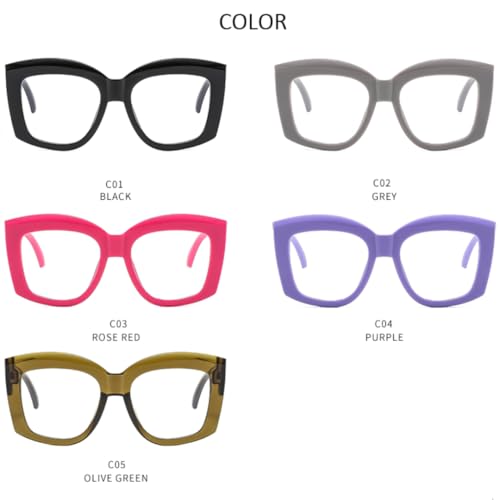 Monture de lunettes rétro en acétate vert olive avec branches larges - 7