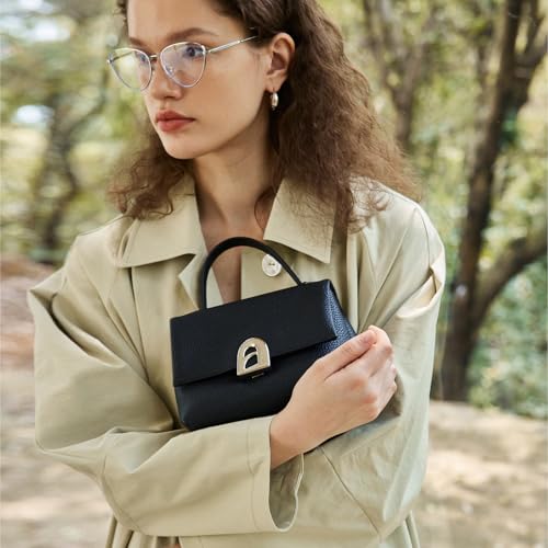Image of LA FESTIN Small Top Handle Bags for Women Genuine Leather Shoulder Handbag