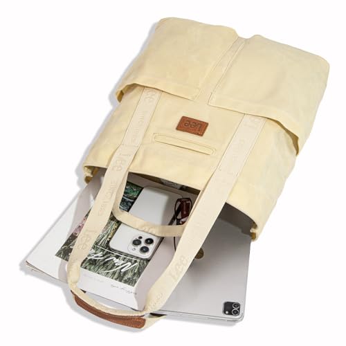 Image of Montana West x Lee Waxed Canvas Tote Bag for Women with 2 Front Pockets Top-Handle Handbag Foldable Shoulder Bag LEE51-008TN