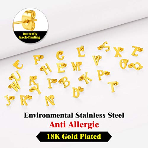 Orecchini a bottone con lettera X Orecchini a