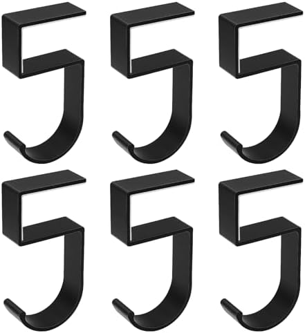 4 Ganci Da Scrivania In Alluminio - Per Cuffie, Borse E Accessori (nero) - Foto 7