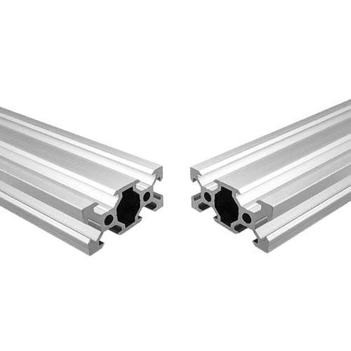 iYueMps 300mm 2040 Aluprofil 20x40 aluminium profil Extrusions v-slot Silber Europäischer Standard Eloxierte Linearschiene Aluminium Profil für DIY 3D-Drucker und CNC-Maschine - 2 Stück