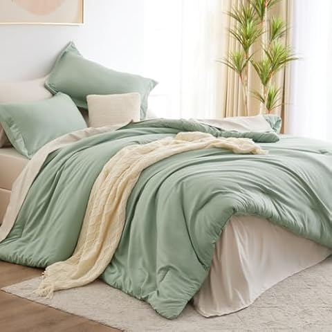 Cozylux Twin XL Comforter Set Sage Green Cover