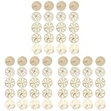 60 Pcs Unfinished Wooden Spinning Tops for Kids - DIY Paintable Gyroscopes with 5 Different Shapes, Detachable Design for Easy Coloring, Ideal for Family Gatherings and Parent-Child Games