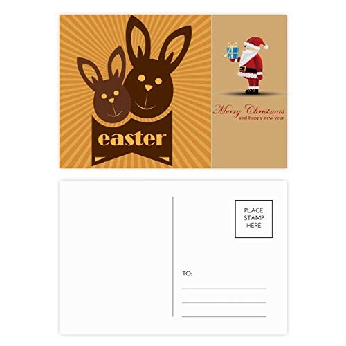 Cartes de Pâques au motif de lapin marron pour vos invitations de fête