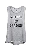 Mother of Dragons Women's Fashion Sleeveless Muscle Tank Top Tee Sport Grey Large