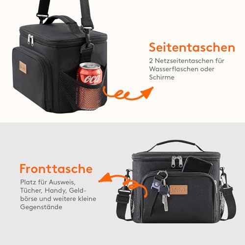 Lifewit Isolierte Kühltasche 9/15/27/32L, Lunchtasche, Kühlbox Faltbar – Ansicht 5