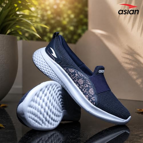 Image of ASIAN Style Walk-02 Women Walking Shoes with Memory Foam Cushion, Lightweight Slip-On Design, Breathable Upper Stylish Casual Shoes