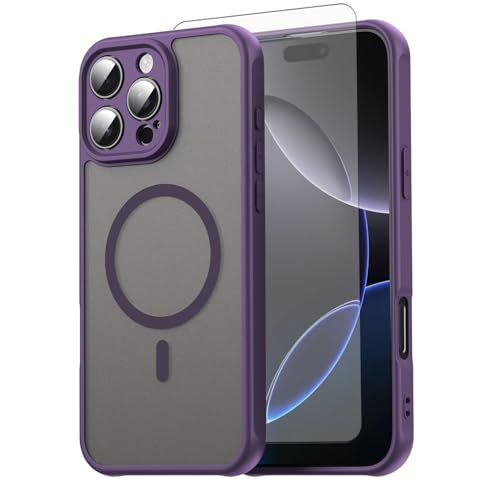 Coque iPhone 16 Pro Max MagSafe anti-traces et antichoc avec protection écran 6,9 pouces mate