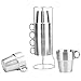 MyLifeUNIT Coffee Cups, Stainless Steel Coffee Mugs with Stand, Set of 6