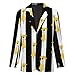 Fashion Lady White and Black Stripes Men's Classic Fit Suit Two Button Blazer Business Coat Tuxedo for Wedding Dinner