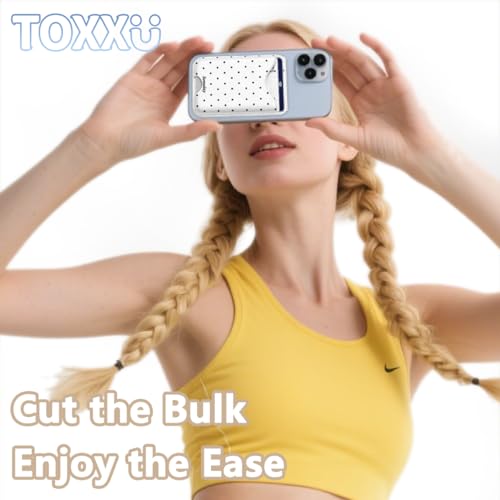 Image of Polka Dots Magnetic Wallet Compatible with Magsafe Wallets for iPhone 17 /16 /15 /14 /13 /12 Series Pro Max Plus Cute Phone Magnet Card Holder Fit 3 Cards for Women Girl Lether Mag Safe White