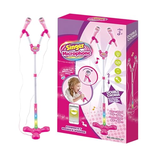 Micrófono infantil con soporte – rendimiento inspirador con micrófono y soporte para niños, soporte de micrófono con función de protección auditiva | Micrófonos infantiles para niñas, preescolares