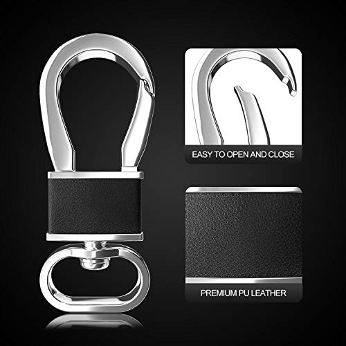 Teskyer 4 Pack Metal Carabiner Keychain Key Clip Hook, Key Rings Key Chain Ring Holder Organizer For Car Key Finder #TOP4