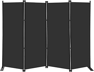 MAYOLIAH 4 Panel Room Divider Screen 6Ft Tall Foldable Privacy Dividers ...