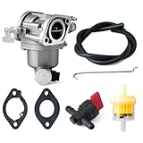 Esttlamer Carburetor Compatible with John Deere D125 D130 D140 E120 E130 E140 E150 Riding Lawn Tractor with 20HP 22HP PC12155 PC10445, Carb Maintenance Parts with in-Line Fuel Filter and More