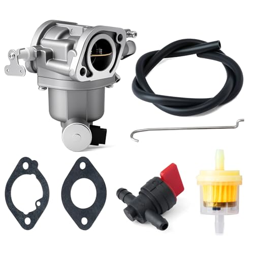 Esttlamer Carburetor Compatible with John Deere D125 D130 D140 E120 E130 E140 E150 Riding Lawn Tractor with 20HP 22HP PC12155 PC10445, Carb Maintenance Parts with in-Line Fuel Filter and More