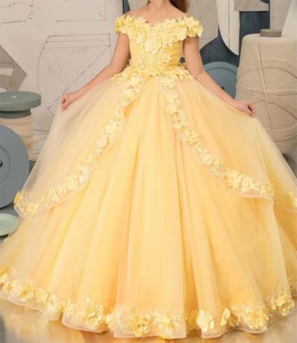 Flower Girl Dress Off Shoulder First Communion Dress for Girls Party Pageant Dresses Ball Gown4