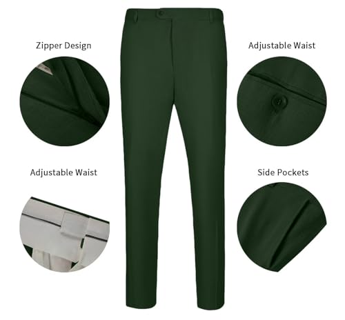 Image of Men's Linen Suit 2 Piece Slim Fit Summer Beach Wedding Prom Party | Breathable,Linen Blazer Suit Set,for Beach Weddings,Groom Wear,Prom and Outdoor Parties,Business Casual,Vacation Daily Wear