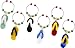 LS Arts Flip Flop Wine Glass Charms, 6-Piece