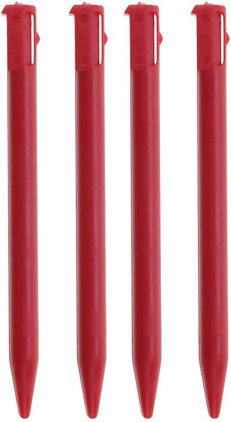 4PCS Plastic Touch Screen Pen Stylus Portable Pen for 3DS Game Console Stylus Pen (Red)