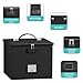 Fire Proof File Box for Documents - Portable Fireproof Document Organizer Box with Handle Waterproof Safe Locking Folder Storage with Lid
