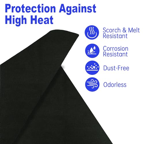 Image of 40x40 Inch Fireproof Welding Blanket Pad, Carbon Felt Wick & Flame Retardant Fabric, 5mm Thick Fireproof Heat Resistant Mat, Up to 3000F for Soldering, Firepit, Grill, Smoker & Plumbing