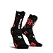 Compressport - Chaussettes de Trail - Course à Pied - Pro Racing Socks v3.0 - Mixte - Adulte, Black/Red, 39-41