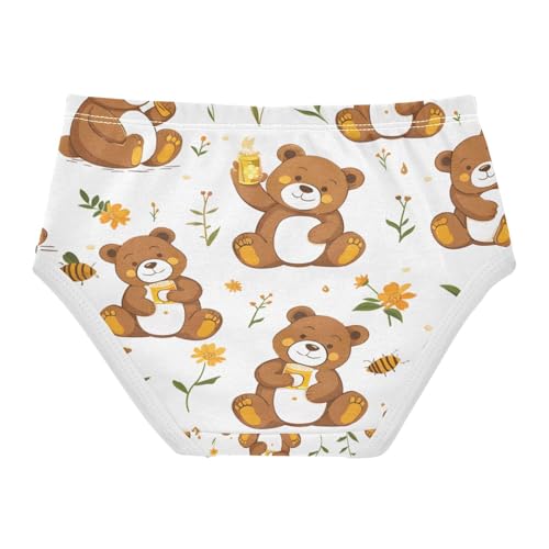 senya Girl's Underwear Comfort Cotton Panties Briefs Toddler Undies Cute Teddy Bear2