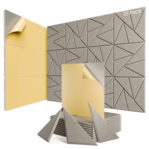 Image of 22 Pack Self-Adhesive Acoustic Panels, Sound Proof Foam Panels for Walls