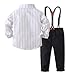 Kimocat Baby Boy Clothes Gentleman Clothing Suit for Newborn Baby Bow Tie Shirt + Suspender Trousers
