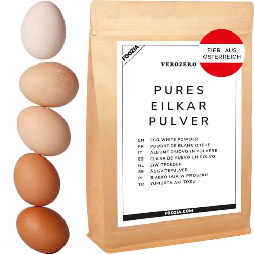 Foozia Poudre de blanc d'oeuf pur en poudre d'œufs d'Autriche Blanc d'œuf liquide en poudre Protéine d'œuf de Foozia (525 g)