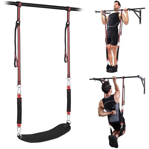 Pull Up Assistance Bands with Fabric Feet/Knee Rest, Heavy Duty Pull Up Resistance Bands, Pull up Assist Bands Pull-up Exercise Band for Chin-up Workout, Body Stretching (Two Feet 300lbs) Cover