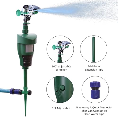 Yardeen Y31006 Garden Water Motion Activated Sprinkler Outdoor Waterproof Repellent Marten Raccoons Wild Animals thumb #3