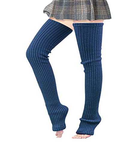Image of Thigh Highs Leg Warmers for Women Over Knee High Crochet Extra Long Socks