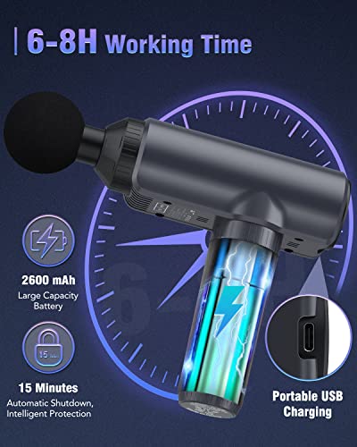 Pistola-de-Masaje-Muscular-Pistola-Masajeadora-Muscular-Lefity-con-30-Niveles-Ajustables-y-6-Cabezales-de-Masaje-Pistola-de-Masaje-Profesional-con-Pantalla-LCD-para-Aliviar-el-Dolor-Muscular Pistola-de-Masaje-Muscular-Pistola-Masajeadora-Muscular-Lefity-con-30-Niveles-Ajustables-y-6-Cabezales-de-Masaje-Pistola-de-Masaje-Profesional-con-Pantalla-LCD-para-Aliviar-el-Dolor-Muscular