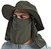 Vvip 07-281 Fashion Summer Outdoor Sun Protection Fishing Cap Neck Face Flap Hat Wide Brim (army green)