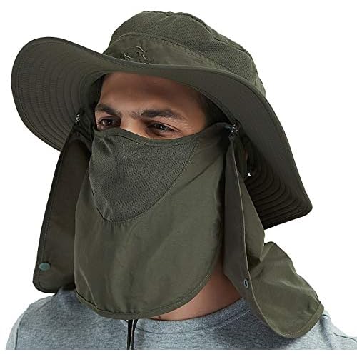 Wide Brim, Lightweight Hat With Detachable Neck and Face Flaps