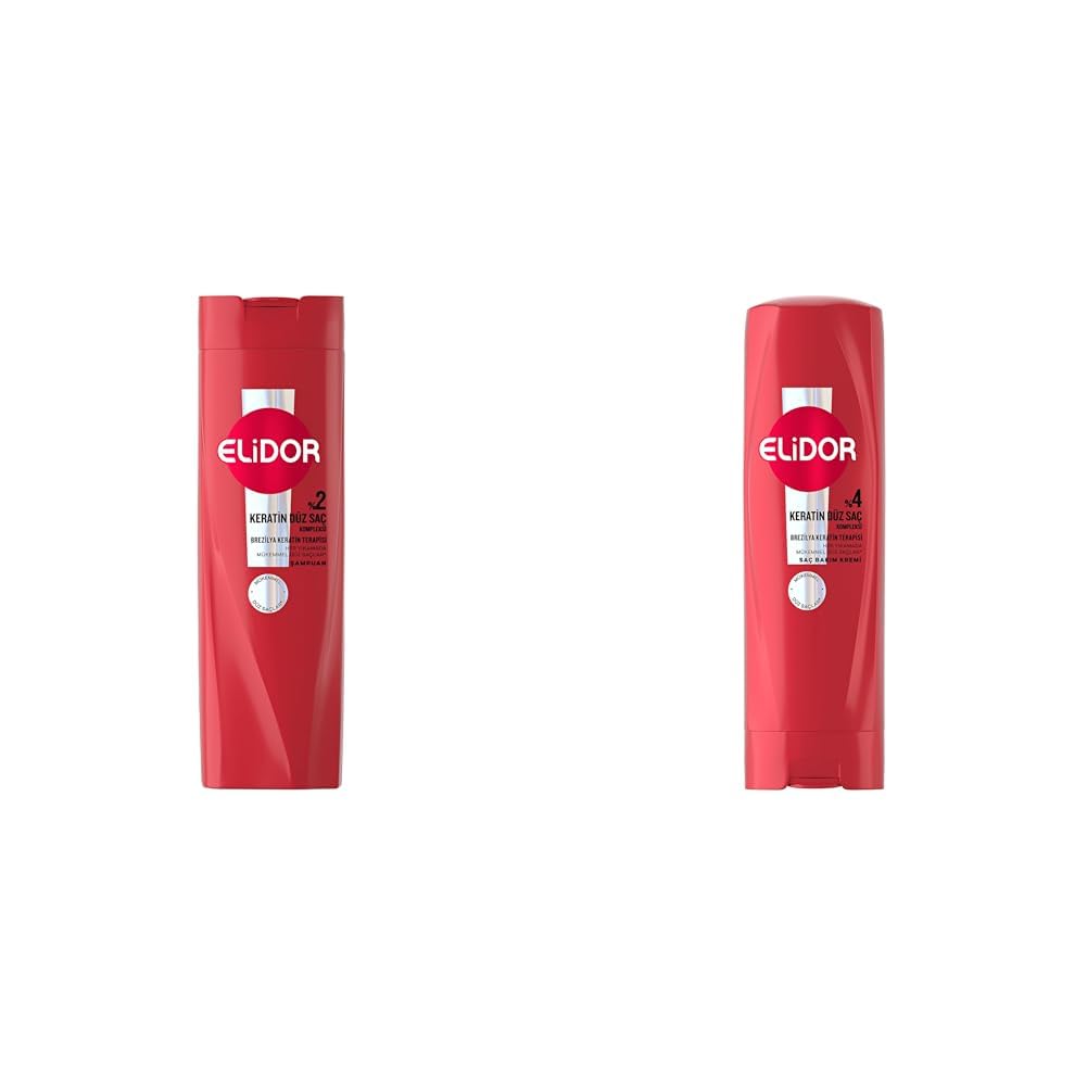 Elidor Brezilya Keratin Şampuan 400 ML ve Saç Kremi 350 ML Bakım Seti